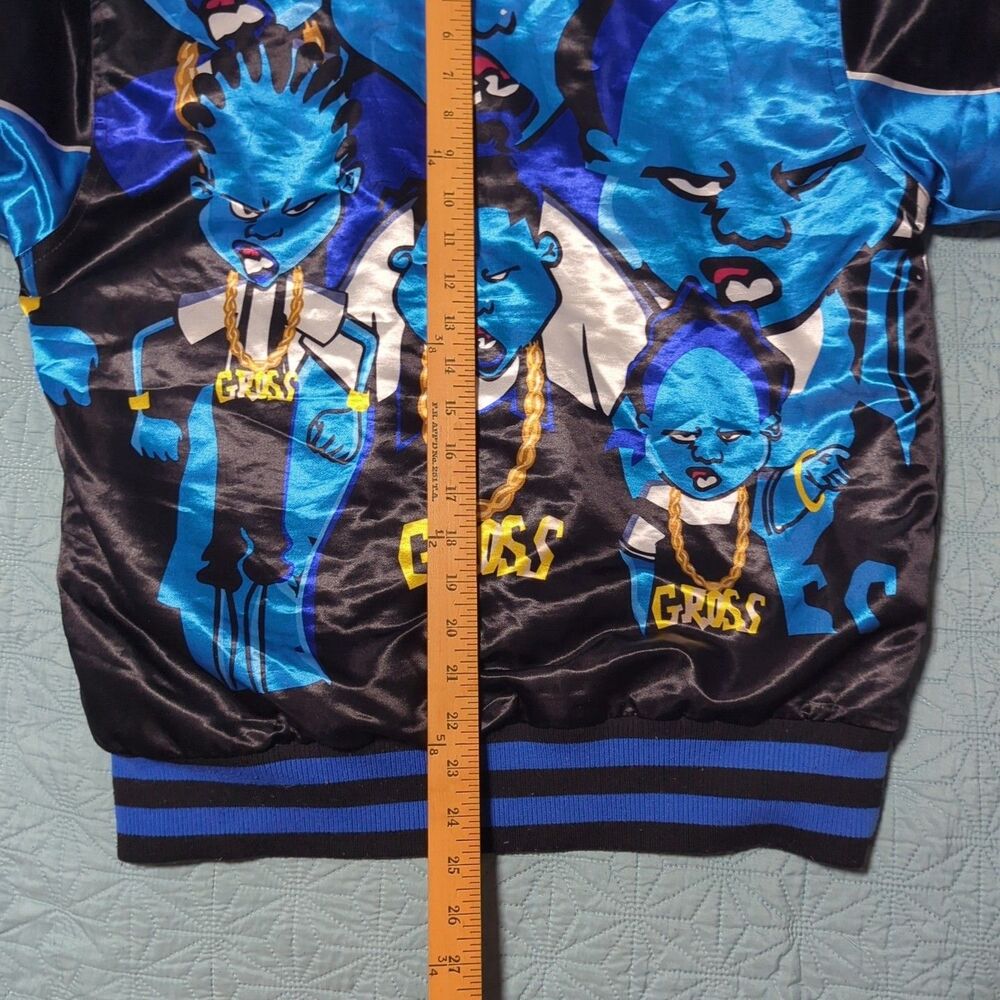 HGC The Gross Sisters 2001 Black Blue Satin Bomber Jacket Proud Family Sz S - Picture 9 of 9